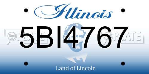 5BI4767 Illinois License Plate
