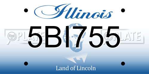 5BI755 Illinois License Plate