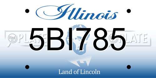5BI785 Illinois License Plate