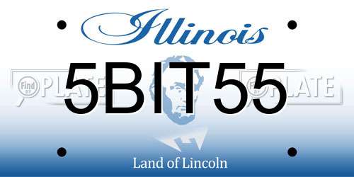 5BIT55 Illinois License Plate