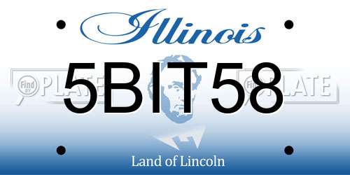 5BIT58 Illinois License Plate