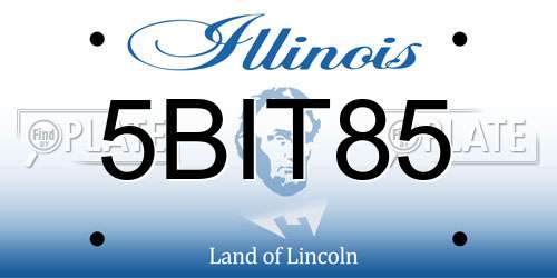 5BIT85 Illinois License Plate