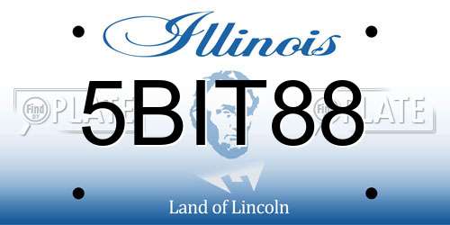 5BIT88 Illinois License Plate