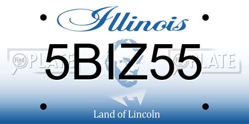5BIZ55 Illinois License Plate