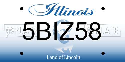 5BIZ58 Illinois License Plate