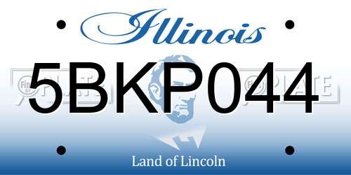 5BKP044 Illinois License Plate