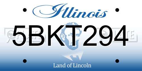 5BKT294 Illinois License Plate