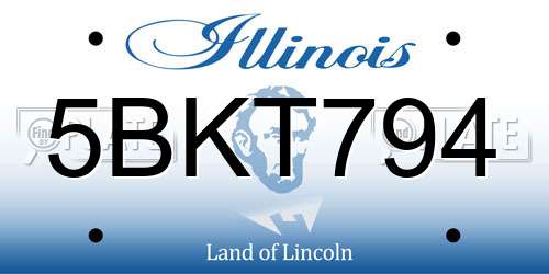 5BKT794 Illinois License Plate