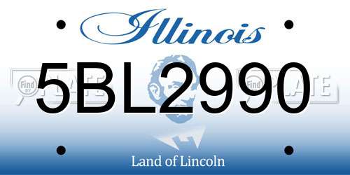 5BL2990 Illinois License Plate