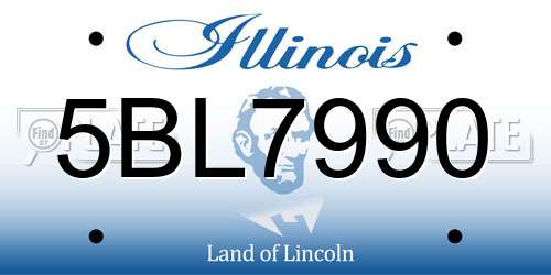 5BL7990 Illinois License Plate