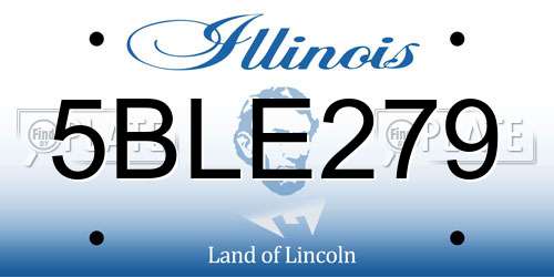 5BLE279 Illinois License Plate