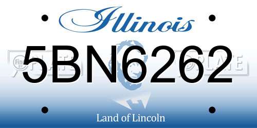 5BN6262 Illinois License Plate