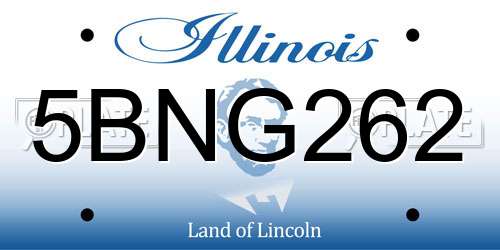 5BNG262 Illinois License Plate