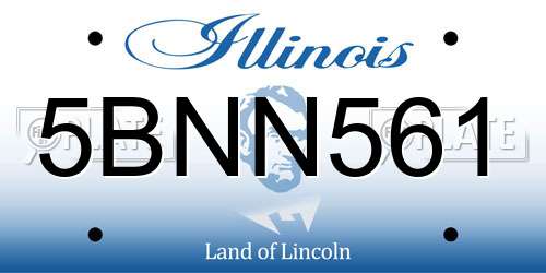 5BNN561 Illinois License Plate