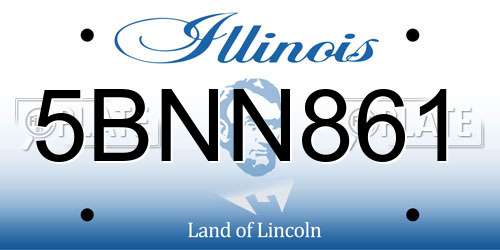 5BNN861 Illinois License Plate