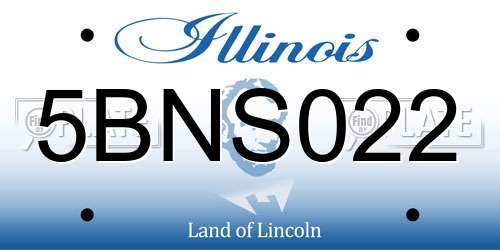 5BNS022 Illinois License Plate