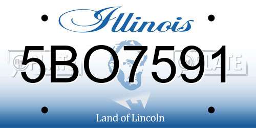 5BO7591 Illinois License Plate