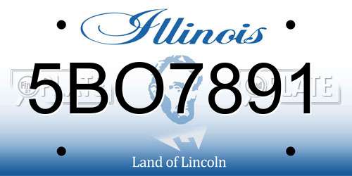 5BO7891 Illinois License Plate