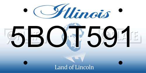 5BOT591 Illinois License Plate