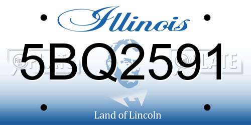 5BQ2591 Illinois License Plate