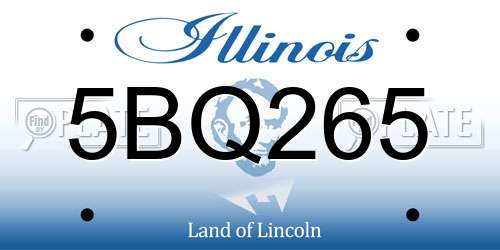 5BQ265 Illinois License Plate