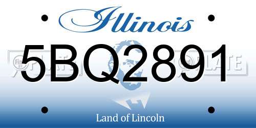 5BQ2891 Illinois License Plate
