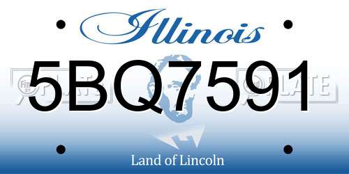 5BQ7591 Illinois License Plate