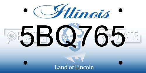 5BQ765 Illinois License Plate