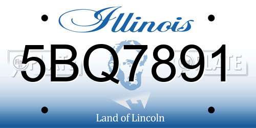 5BQ7891 Illinois License Plate