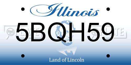 5BQH59 Illinois License Plate