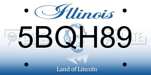 5BQH89 Illinois License Plate