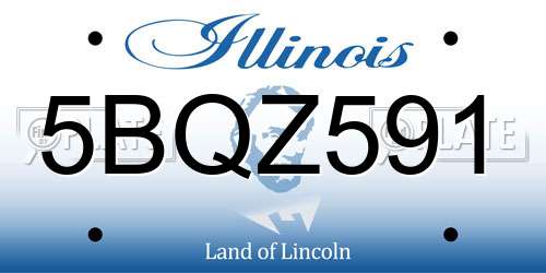 5BQZ591 Illinois License Plate