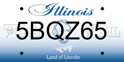 5BQZ65 Illinois License Plate