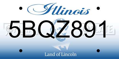 5BQZ891 Illinois License Plate