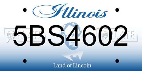 5BS4602 Illinois License Plate