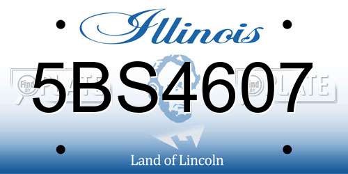 5BS4607 Illinois License Plate