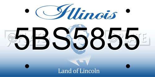 5BS5855 Illinois License Plate