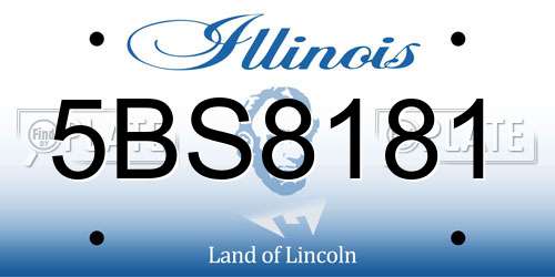 5BS8181 Illinois License Plate