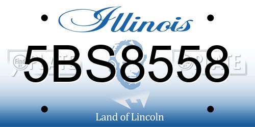 5BS8558 Illinois License Plate