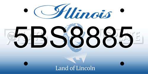 5BS8885 Illinois License Plate