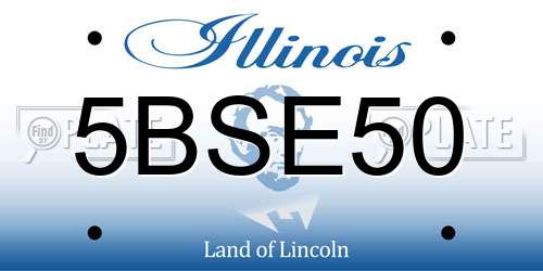 5BSE50 Illinois License Plate