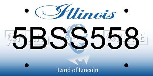 5BSS558 Illinois License Plate