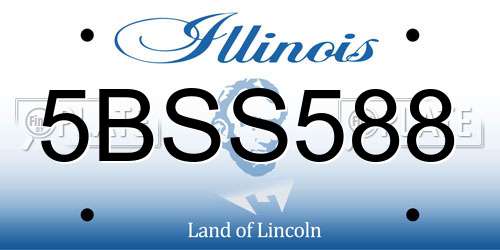 5BSS588 Illinois License Plate