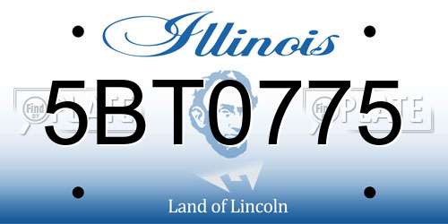 5BT0775 Illinois License Plate