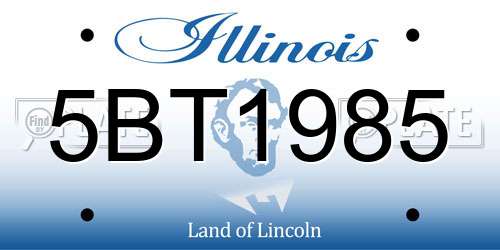 5BT1985 Illinois License Plate