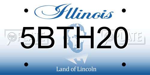 5BTH20 Illinois License Plate