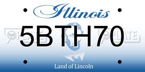 5BTH70 Illinois License Plate