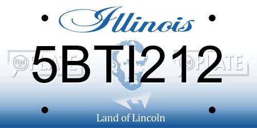 5BTI212 Illinois License Plate