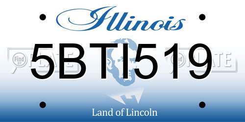 5BTI519 Illinois License Plate