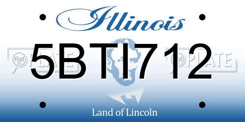 5BTI712 Illinois License Plate